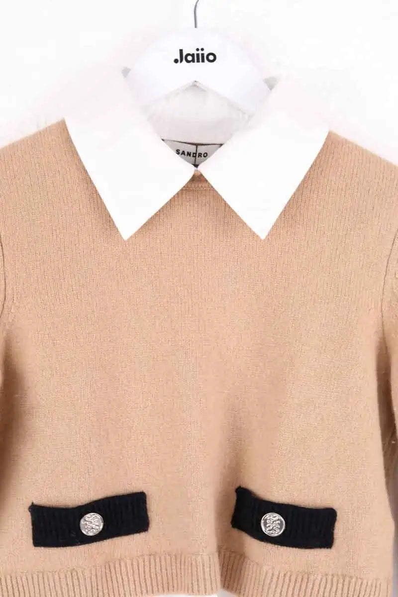 Pull Sandro Camel en Coton