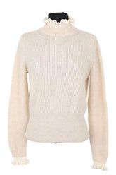 Pull Sandro Ecru en Laine, taille XS - Seconde Main
