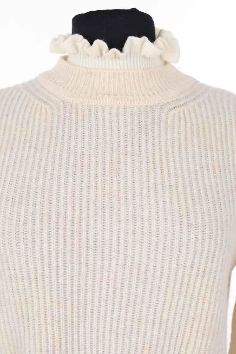 Pull Sandro Ecru en Laine