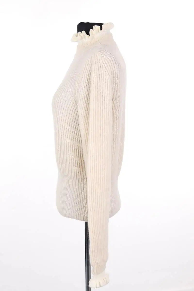 Pull Sandro Ecru en Laine