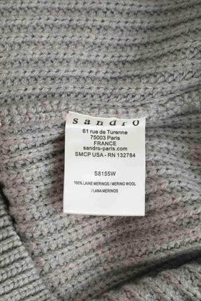 Pull Sandro Gris en Laine