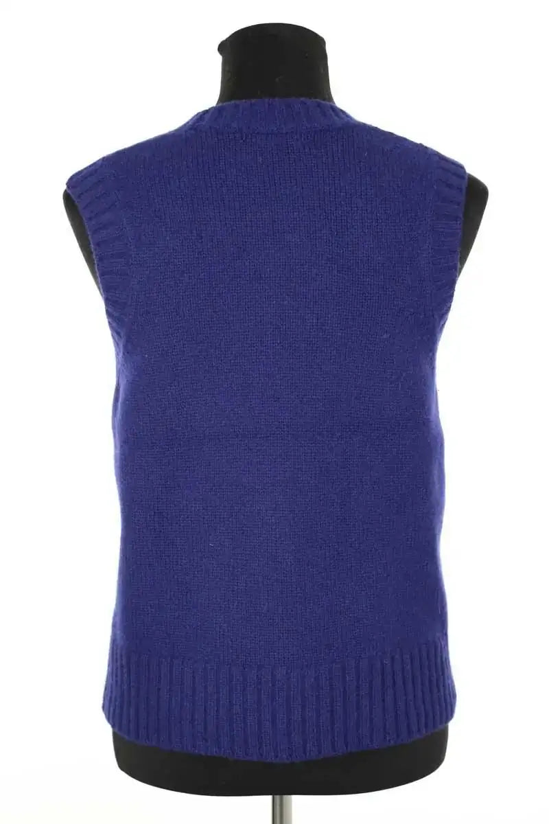 Pull sans manches Soeur Bleu en Laine