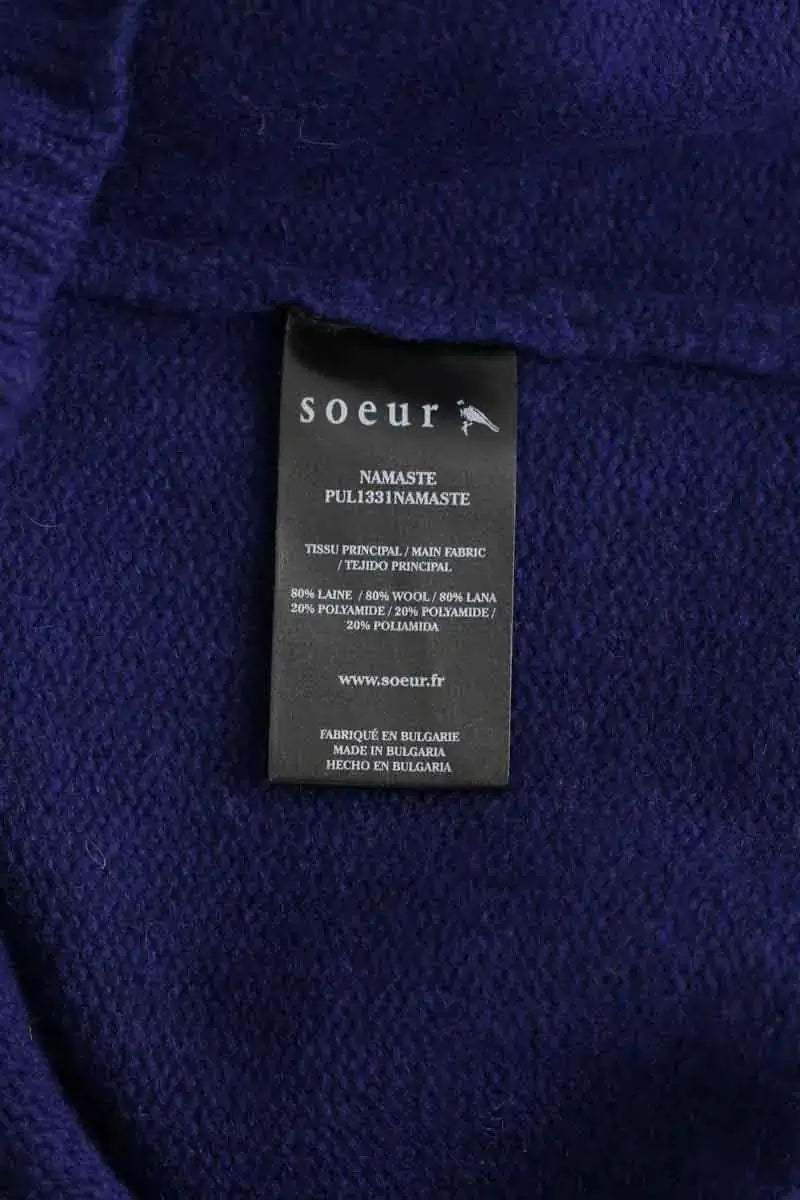 Pull sans manches Soeur Bleu en Laine