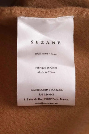 Pull Sézane Aaron Camel en Laine