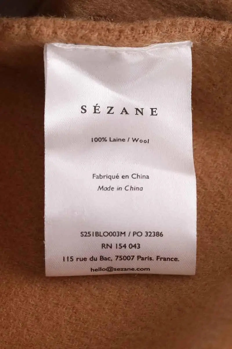 Pull Sézane Aaron Camel en Laine