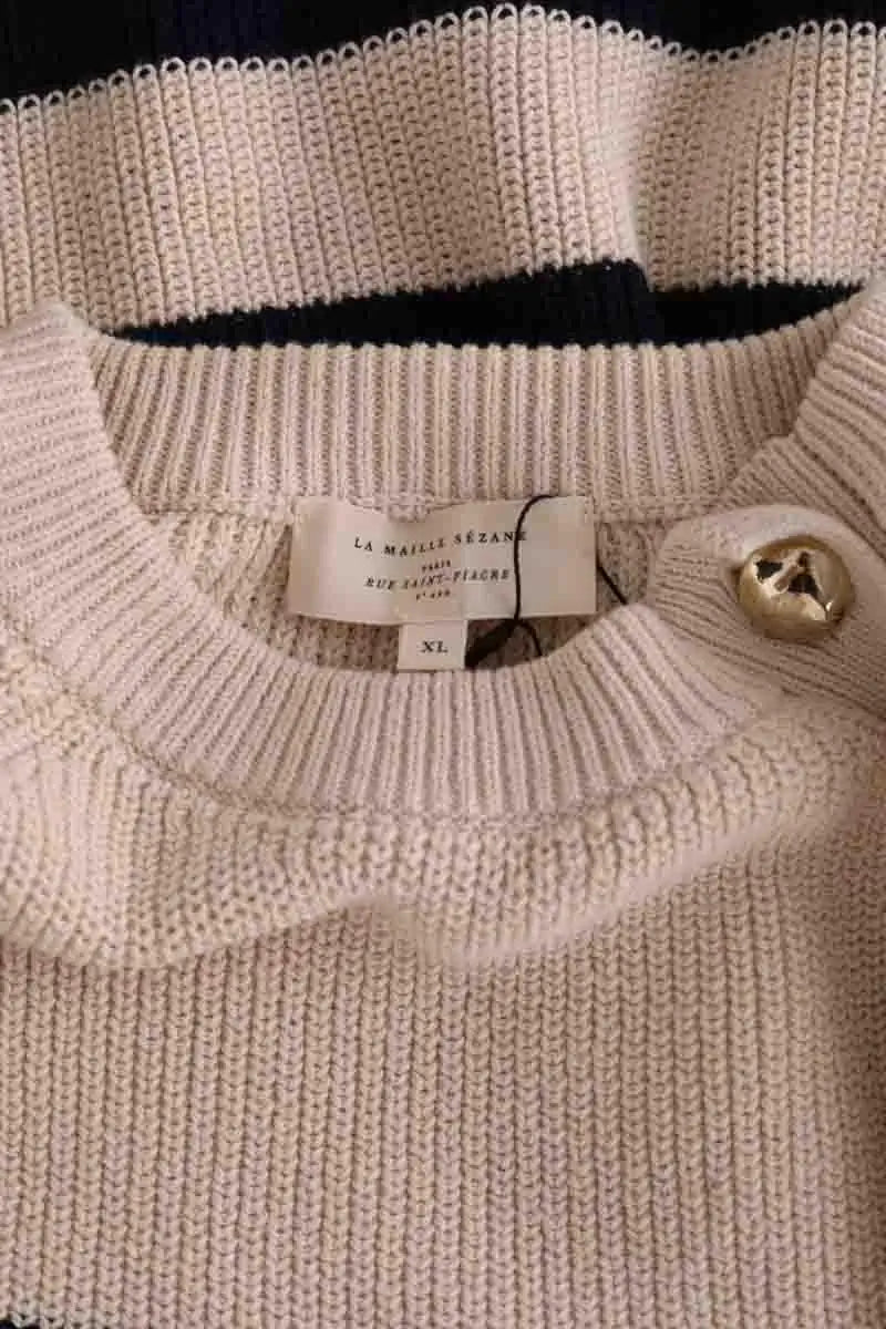 Pull Sézane Beige en Coton