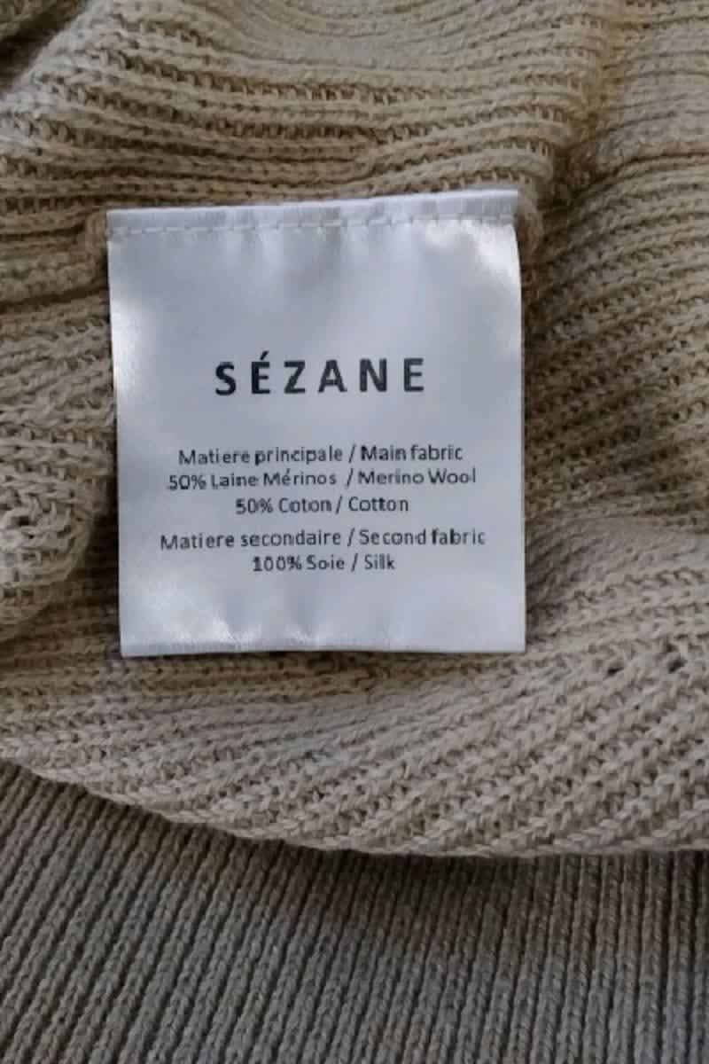 Pull Sézane Beige en Laine