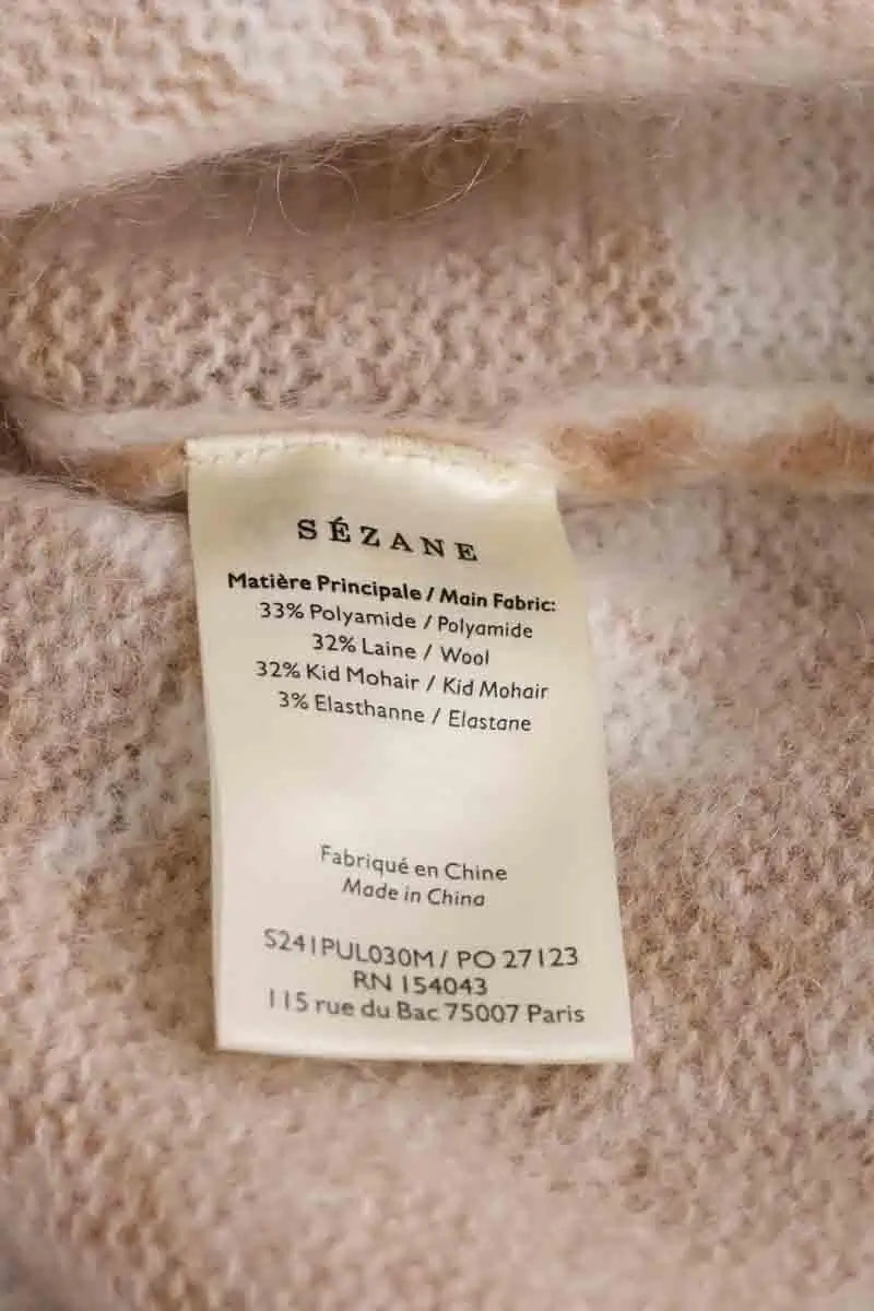 Pull Sézane Beige en Synthétique