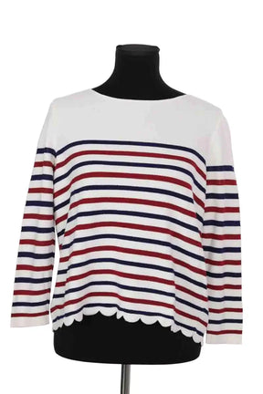 Pull Sézane Blanc en Coton, taille M - Seconde Main