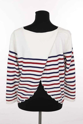 Pull Sézane Blanc en Coton