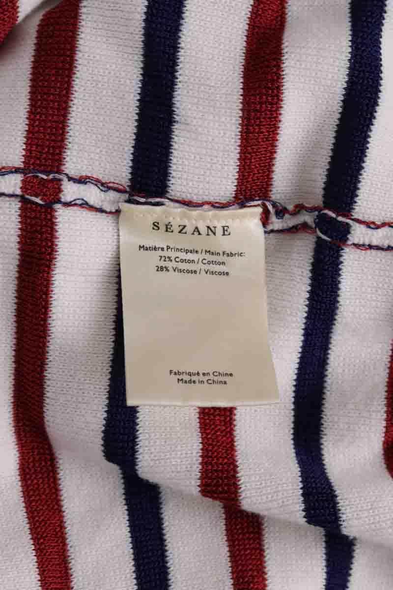 Pull Sézane Blanc en Coton