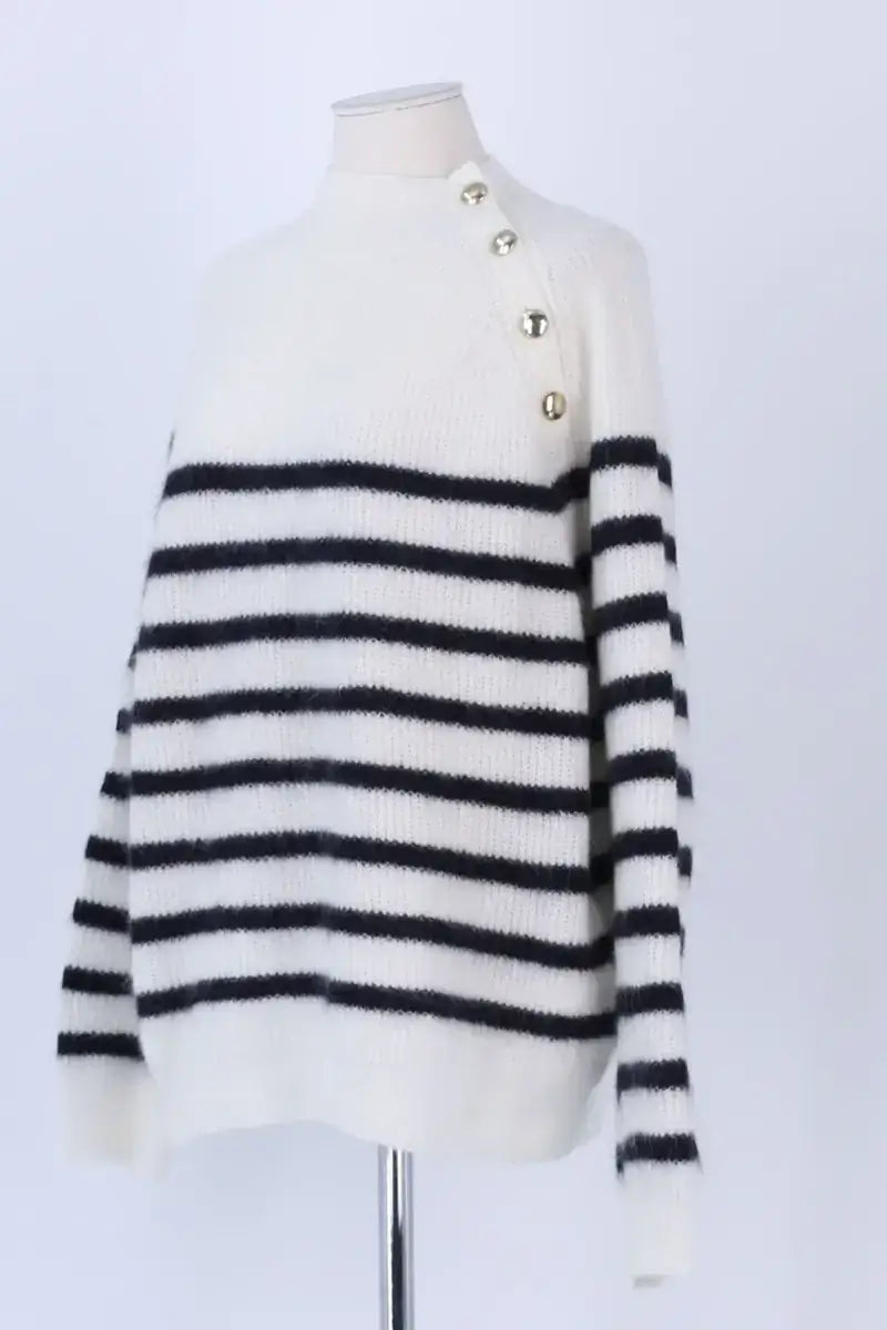 Pull Sézane Blanc en Coton