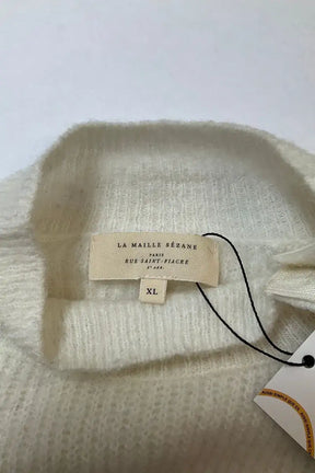 Pull Sézane Blanc en Coton