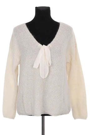 Pull Sézane Blanc en Laine, taille M - Seconde Main