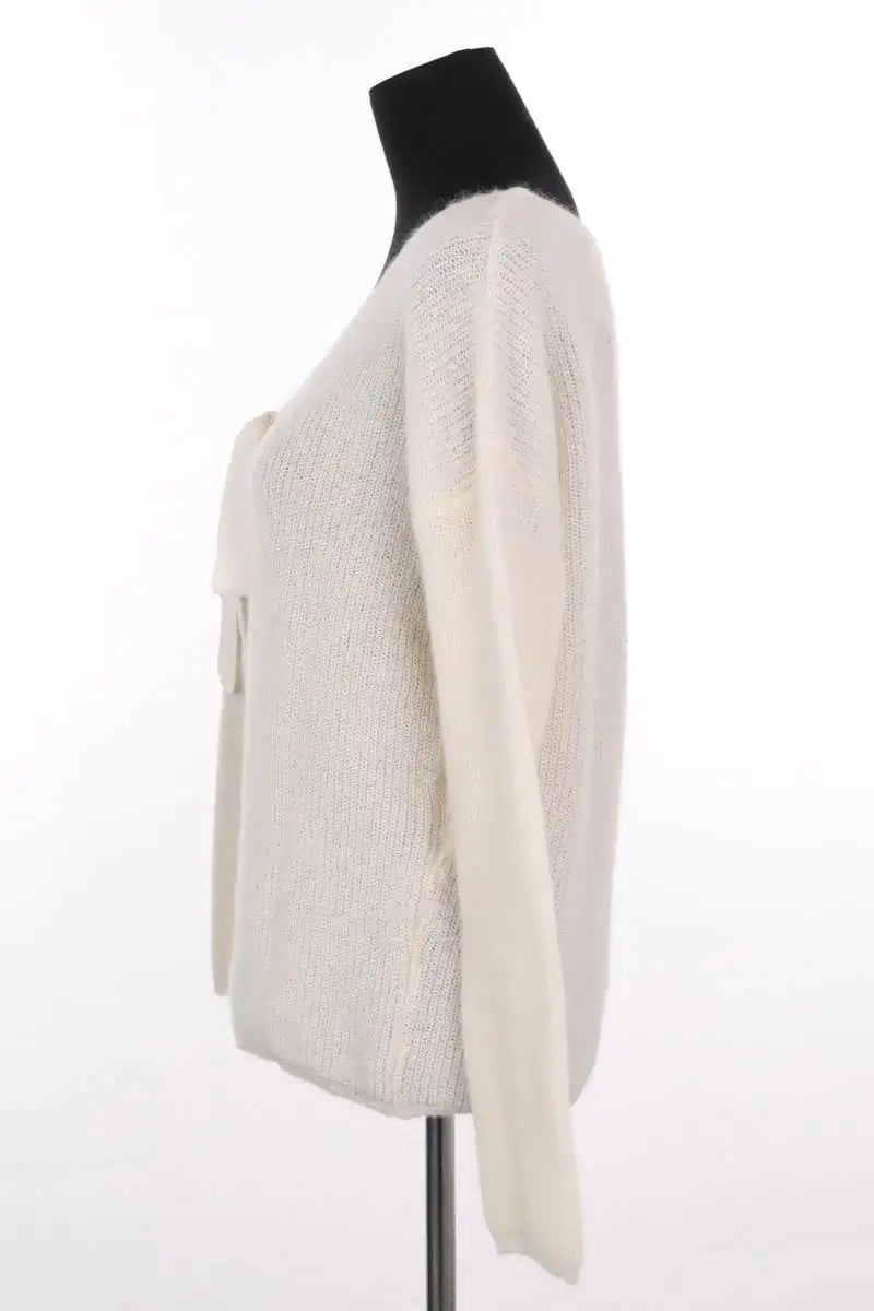 Pull Sézane Blanc en Laine