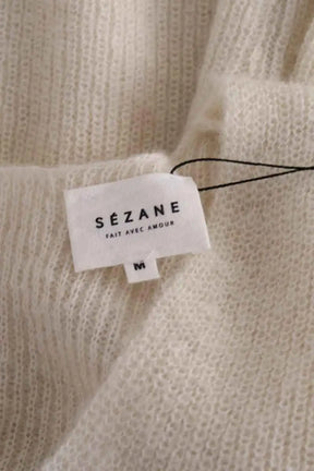 Pull Sézane Blanc en Laine
