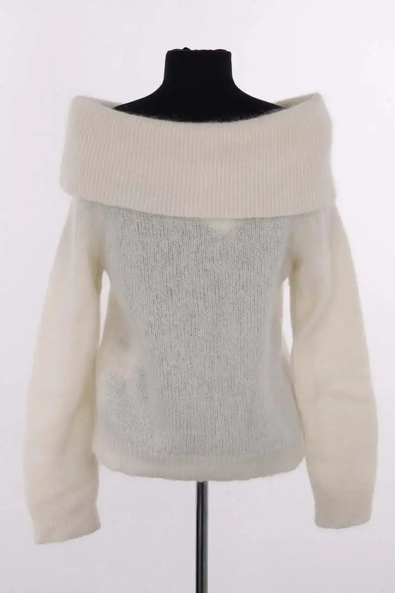 Pull Sézane Blanc en Laine