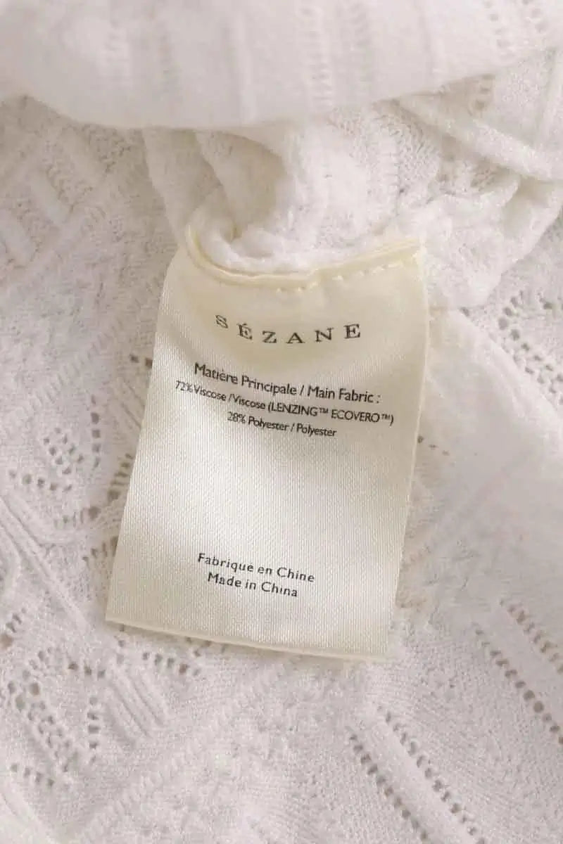 Pull Sézane Blanc en Synthétique