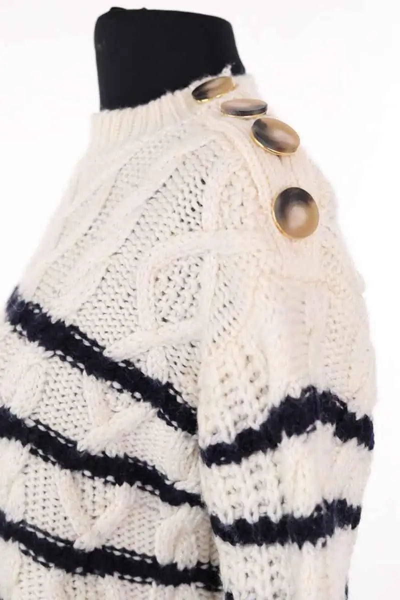 Pull Sézane Blanc en Synthétique