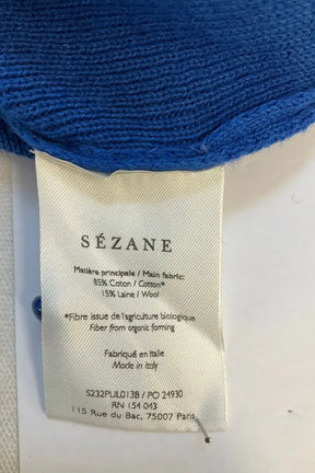 Pull Sézane Bleu en Coton