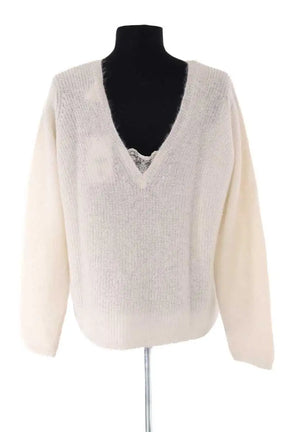 Pull Sézane Ecru en Laine