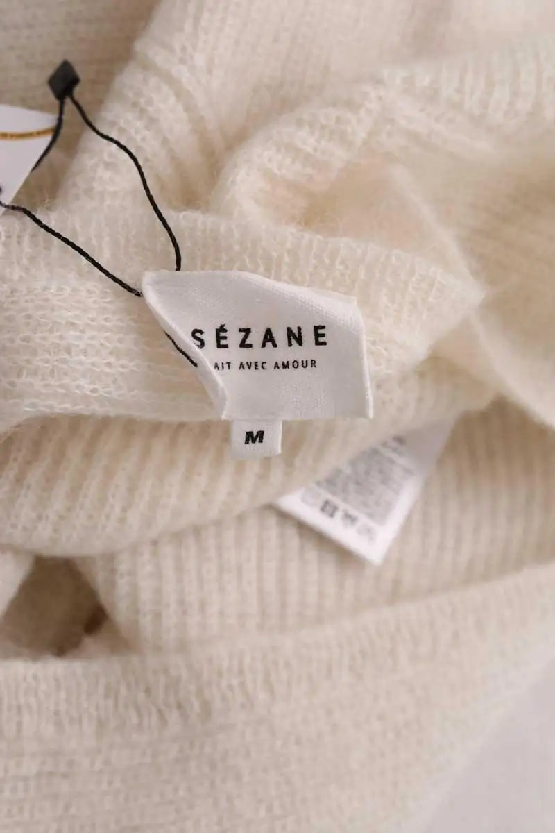 Pull Sézane Ecru en Laine