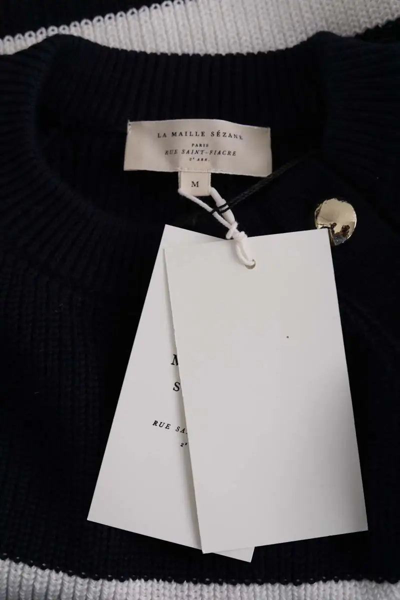 Pull Sézane Gary Bleu en Coton