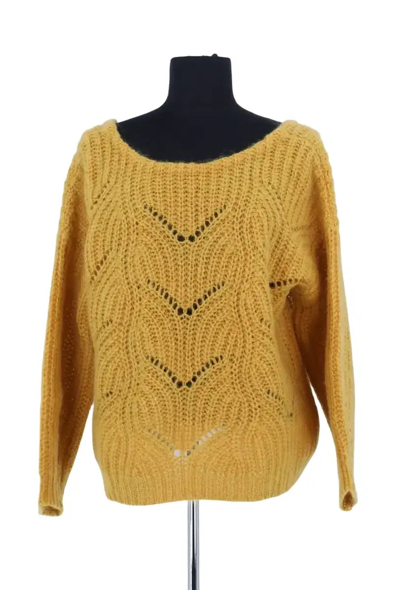 Pull Sézane Jaune en Laine, taille S - Seconde Main