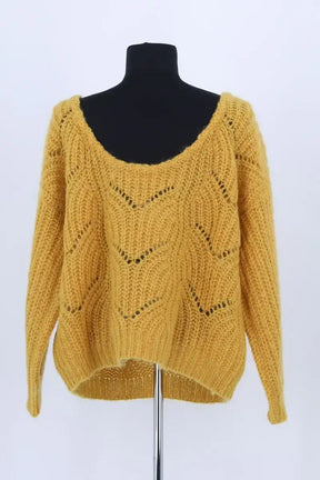 Pull Sézane Jaune en Laine