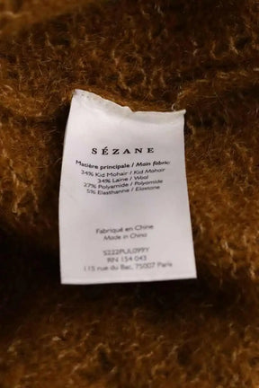 Pull Sézane Marron en Laine