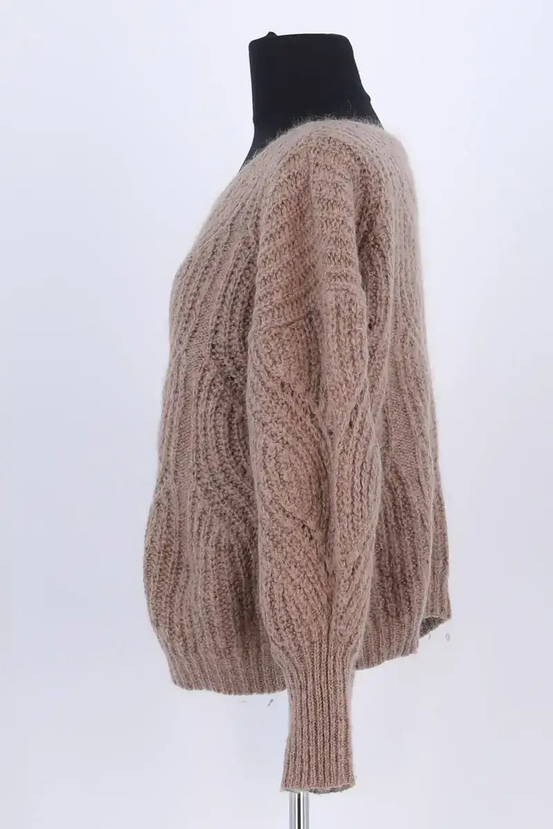 Pull Sézane Marron en Laine