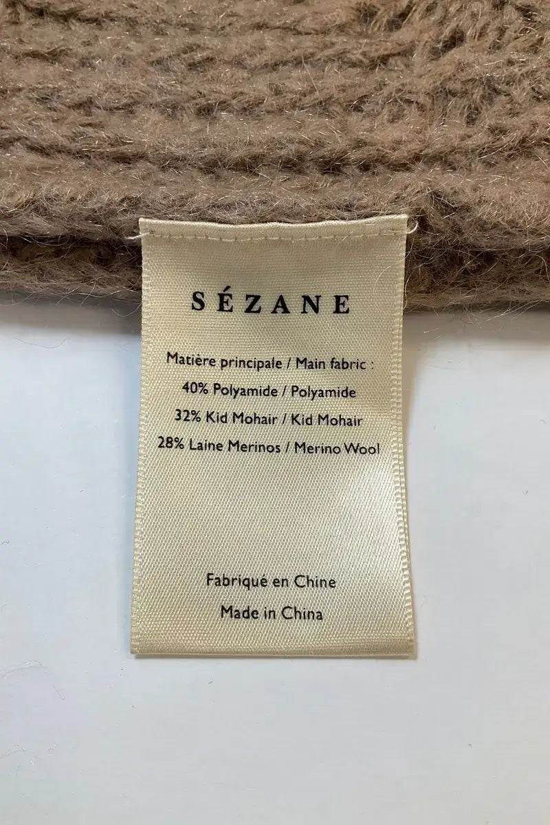Pull Sézane Marron en Laine