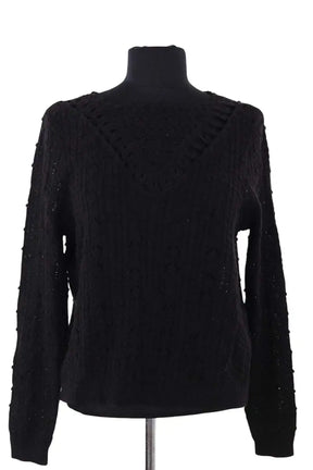 Pull Sézane Noir en Coton, taille XS - Seconde Main