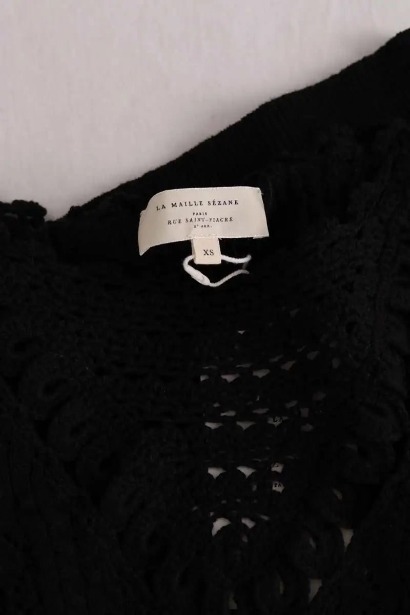 Pull Sézane Noir en Coton