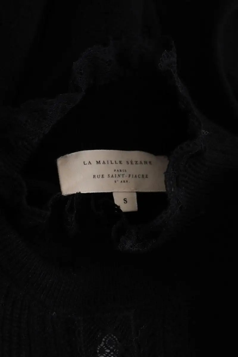 Pull Sézane Noir en Laine