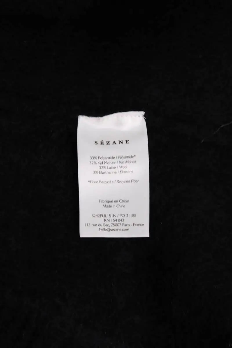 Pull Sézane Noir en Laine