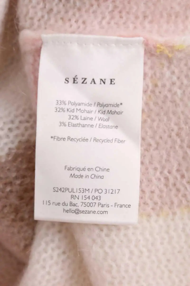 Pull Sézane Rose en Laine