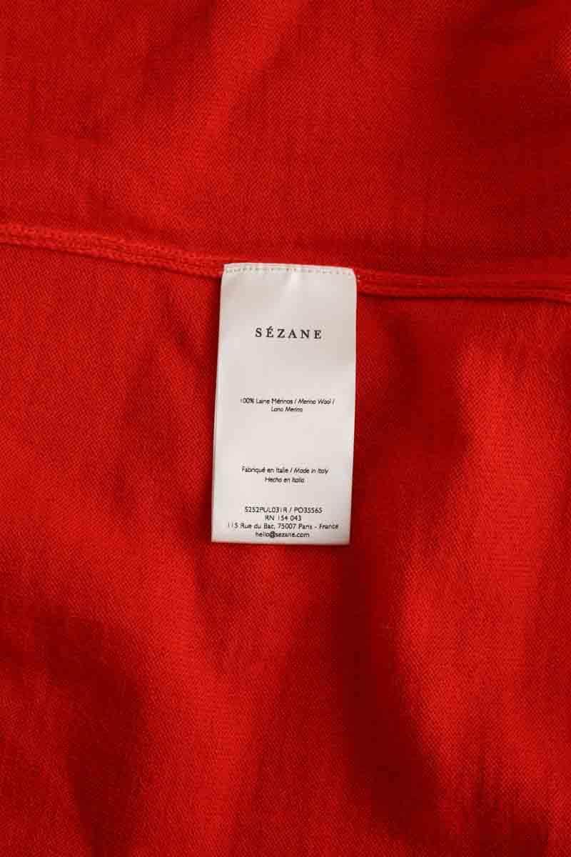 Pull Sézane Rouge en Laine