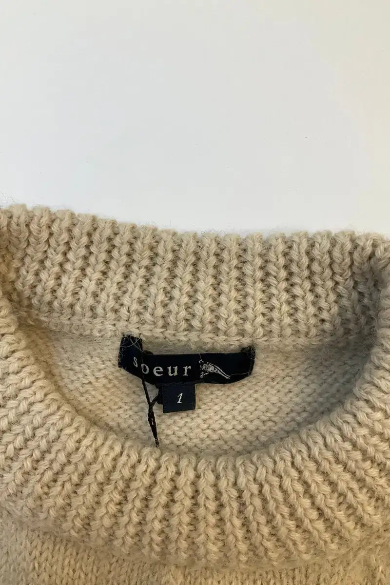 Pull Soeur Beige en Laine