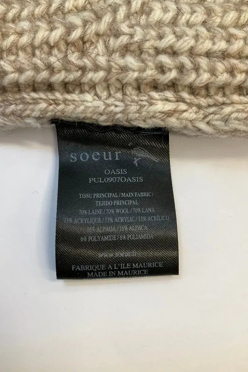 Pull Soeur Beige en Laine