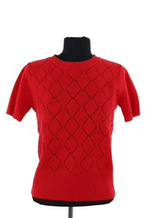 Pull Tara Jarmon Rouge en Laine, taille S - Seconde Main