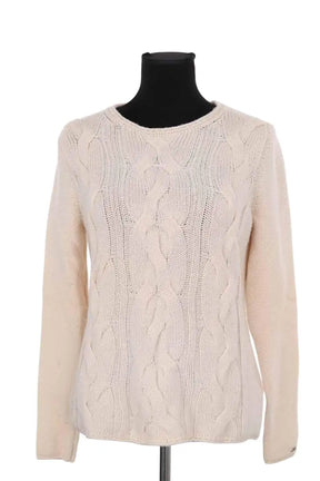 Pull Tommy Hilfiger Beige en Laine, taille M - Seconde Main