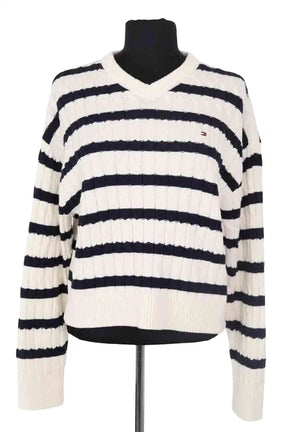 Pull Tommy Hilfiger Blanc en Coton, taille XS - Seconde Main