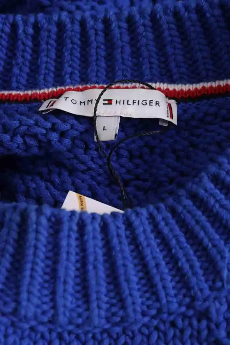 Pull Tommy Hilfiger Bleu en Coton