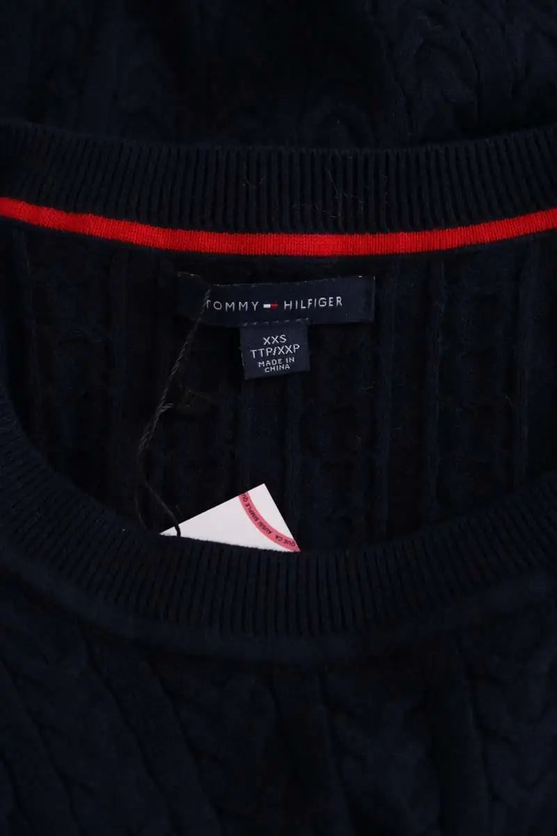 Pull Tommy Hilfiger Bleu en Coton
