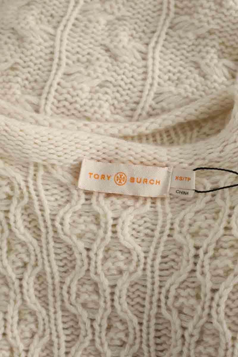 Pull Tory Burch Ecru en Cachemire