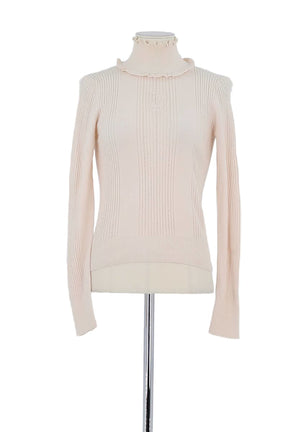 Pull Tresse Beige en Laine, taille S - Seconde Main