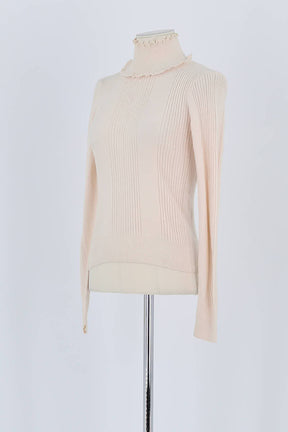 Pull Tresse Beige en Laine
