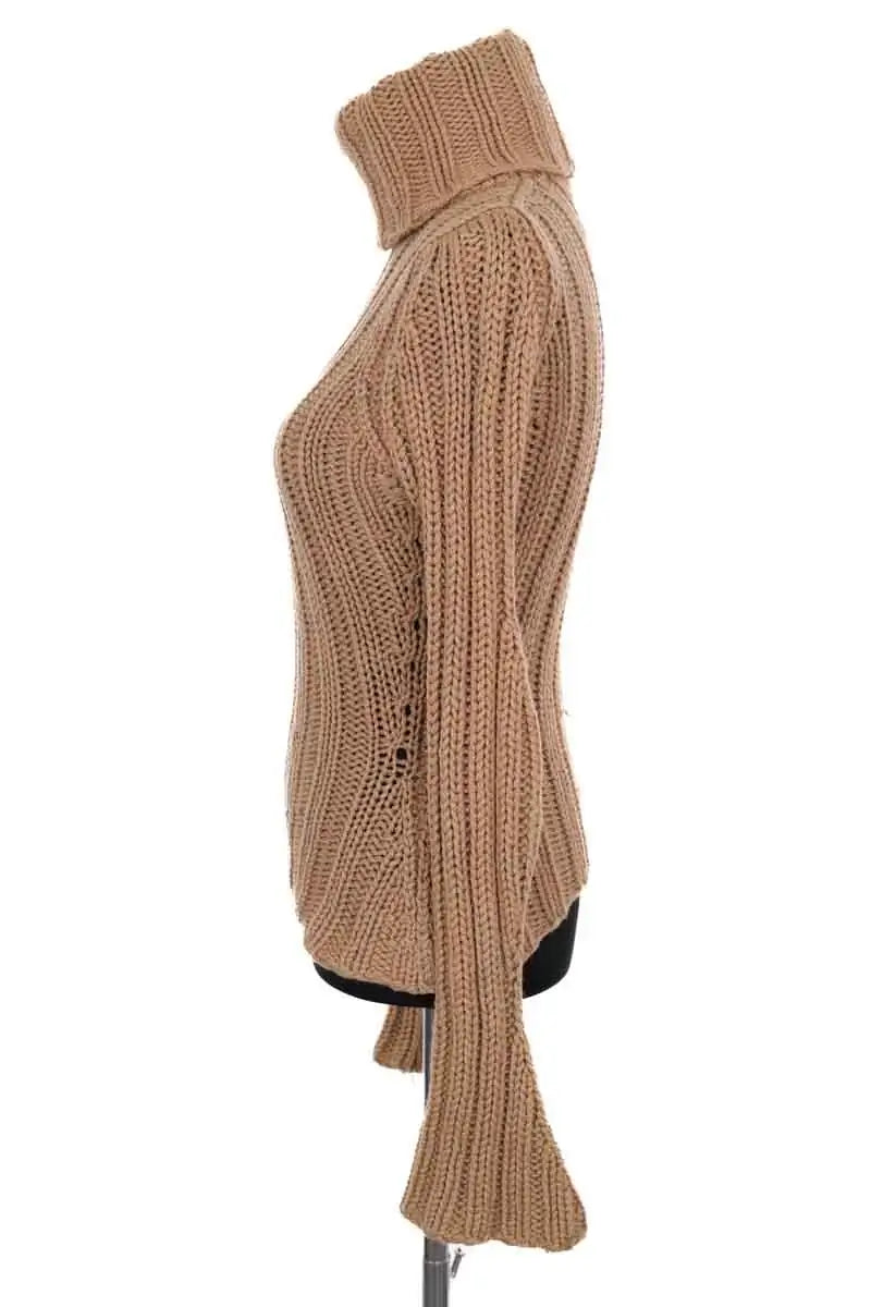 Pull Yves Saint Laurent Camel en Cachemire