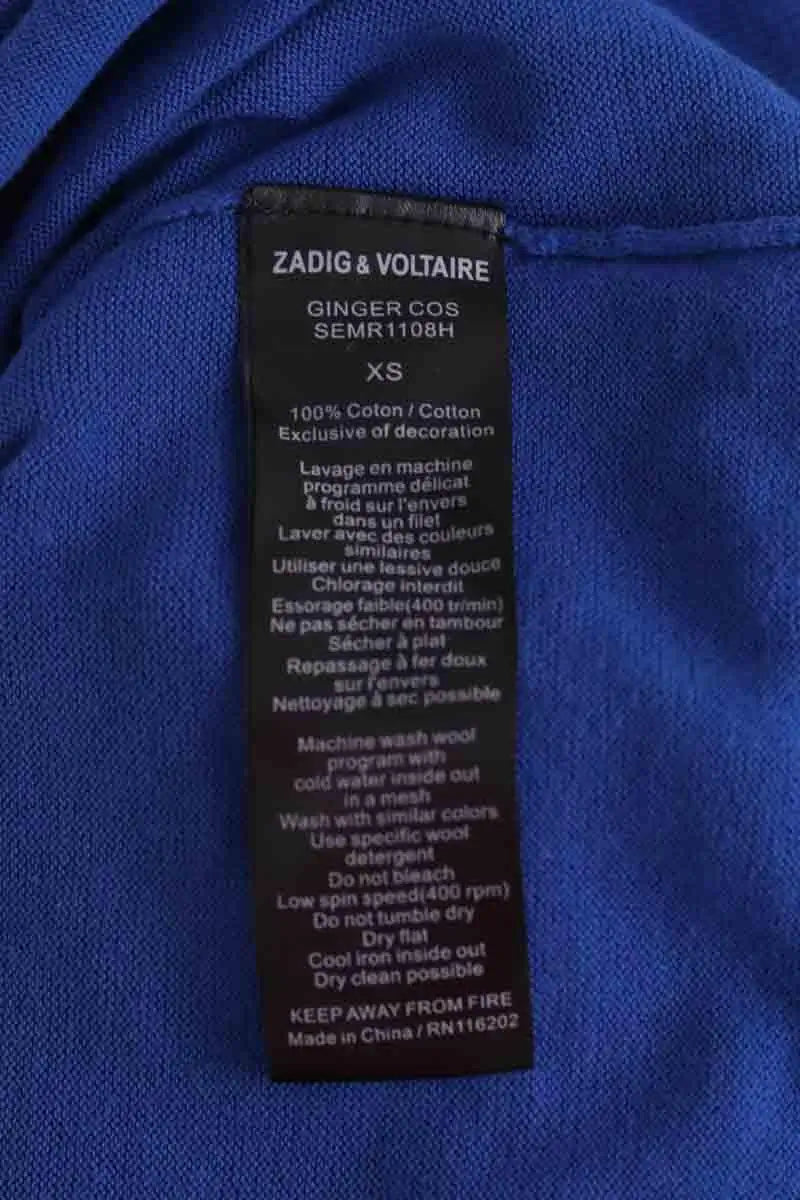 Pull Zadig & Voltaire Bleu en Coton